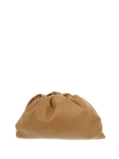 Pre-owned Bottega Veneta 2012-2026 Lambskin The Pouch Clutch Bag In Brown