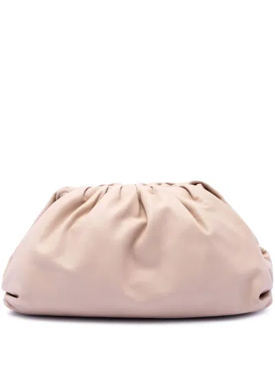 Pre-owned Bottega Veneta 2012-2026 Lambskin The Pouch Clutch Bag In Brown