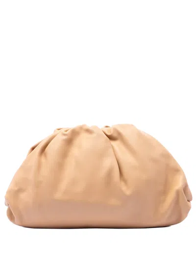 Pre-owned Bottega Veneta 2012-2026 Lambskin The Pouch Clutch Bag In Brown