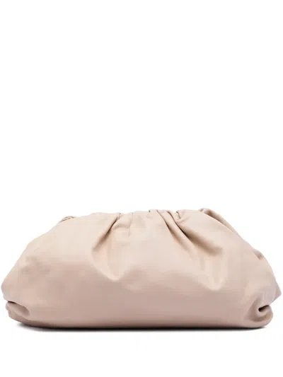 Pre-owned Bottega Veneta 2012-2026 Lambskin The Pouch Clutch Bag In Brown