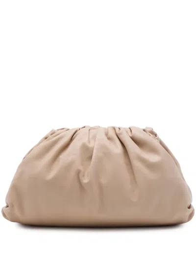 Pre-owned Bottega Veneta 2012-2026 Lambskin The Pouch Clutch Bag In Brown