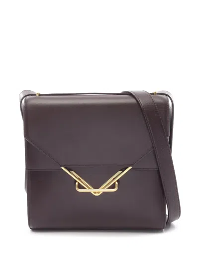 Pre-owned Bottega Veneta 2012-2026 Leather The Clip Shoulder Bag In Red