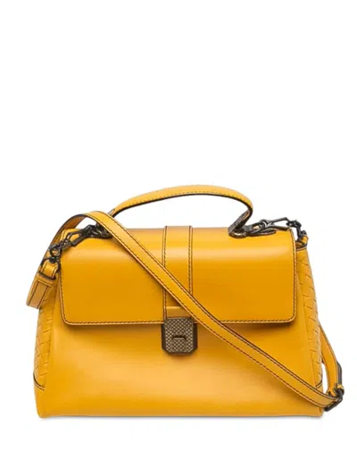 Bottega Veneta 2012-2026 Medium Intrecciato Piazza Tote Bag In Yellow