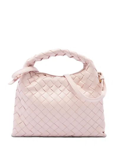 Pre-owned Bottega Veneta 2012-2026 Mini Calfskin Intrecciato Hop Satchel In Pink