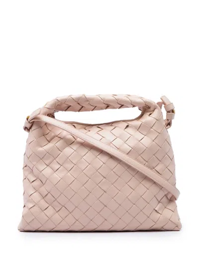 Pre-owned Bottega Veneta 2012-2026 Mini Nappa Intrecciato Hop Satchel In Pink