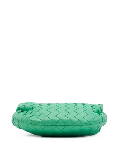 Pre-owned Bottega Veneta 2012-2026 Mini Nappa Intrecciato Jodie Hobo Bag In Green