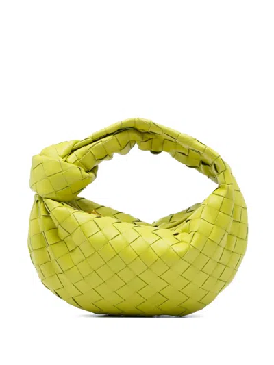 Pre-owned Bottega Veneta 2012-2026 Mini Nappa Intrecciato Jodie Hobo Bag In Yellow