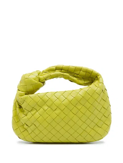 Pre-owned Bottega Veneta 2012-2026 Mini Nappa Intrecciato Jodie Hobo Bag In Yellow