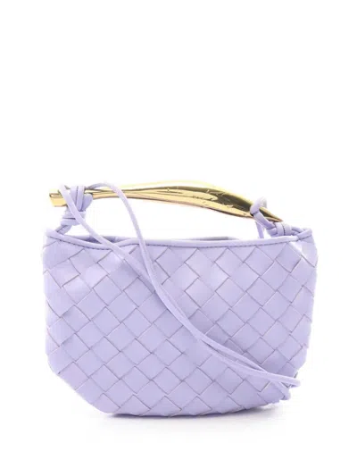 Pre-owned Bottega Veneta 2012-2026 Mini Nappa Intrecciato Sardine Satchel In Purple