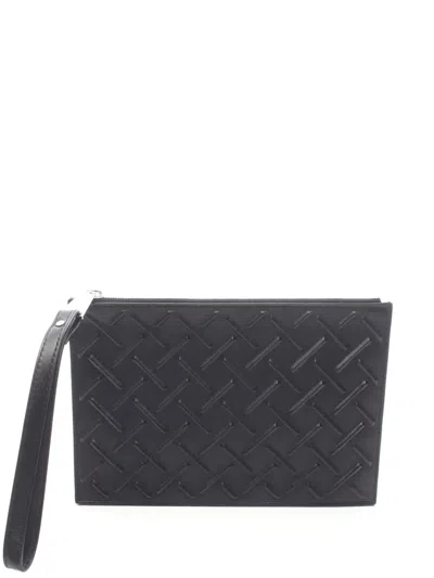 Pre-owned Bottega Veneta 2012-2026 Nappa Graphic Clutch Bag In Black