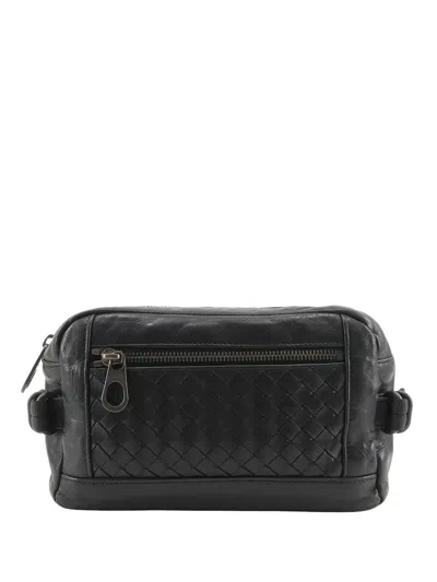 Pre-owned Bottega Veneta 2012-2026 Nappa Intrecciato Belt Bag In Black