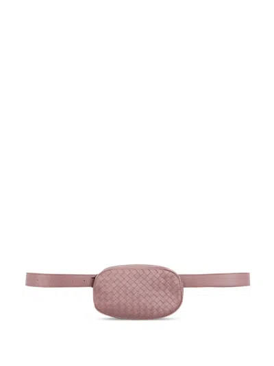 Pre-owned Bottega Veneta 2012-2026 Nappa Intrecciato Belt Bag In Pink