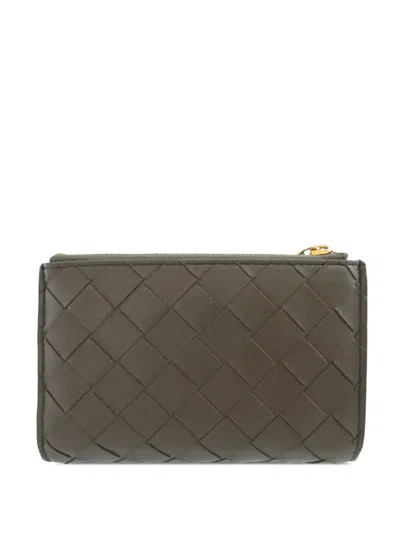Pre-owned Bottega Veneta 2012-2026 Nappa Intrecciato Bifold Wallet Small Wallets In Brown
