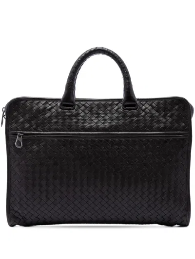 Pre-owned Bottega Veneta 2012-2026 Nappa Intrecciato Business Bag In Brown