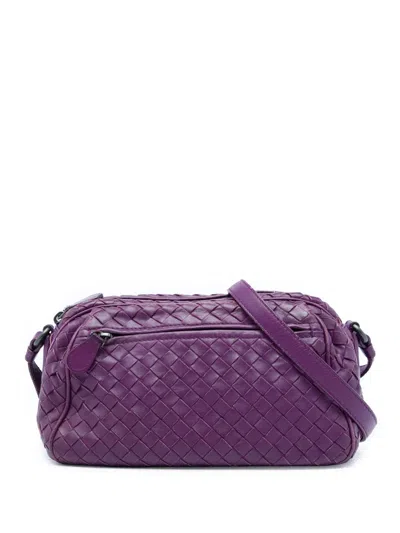 Pre-owned Bottega Veneta 2012-2026 Nappa Intrecciato Camera Bag Crossbody Bag In Purple