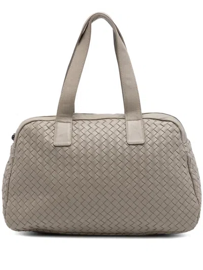 Pre-owned Bottega Veneta 2012-2026 Nappa Intrecciato Handbag In Brown