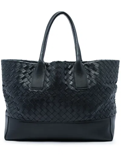 Pre-owned Bottega Veneta 2012-2026 Nappa Intrecciato Tote Bag In Black