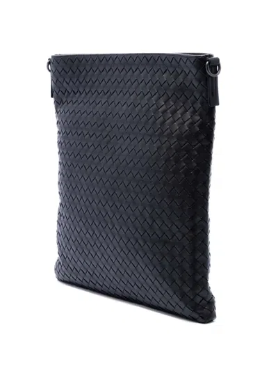 Pre-owned Bottega Veneta 2012-2026 Nappa Intrecciato Vn Crossbody Bag In Black