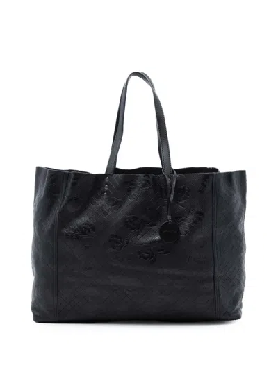 Pre-owned Bottega Veneta 2012-2026 Nappa Intrecciomirage Butterfly Tote Bag In Black