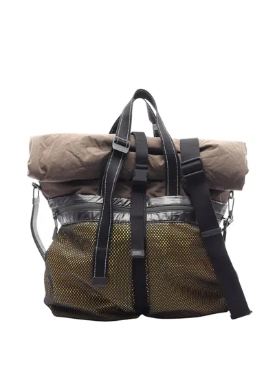 Pre-owned Bottega Veneta 2012-2026 Nylon Buckle Tote Bag In Brown