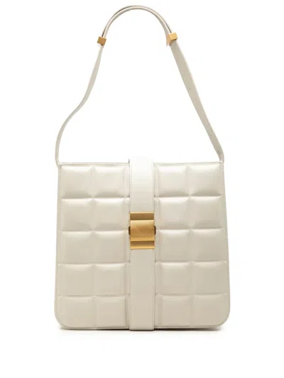 Pre-owned Bottega Veneta 2012-2026 Padded Nappa Marie Shoulder Bag In White