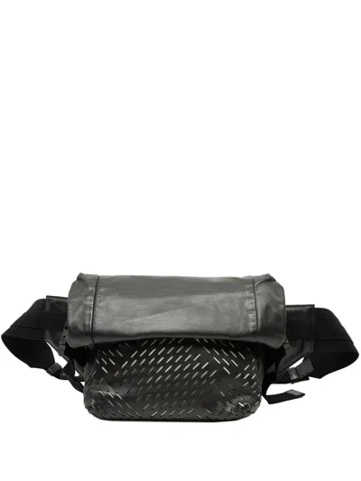 Pre-owned Bottega Veneta 2012-2026 Perforated Leather Belt Bag In Black