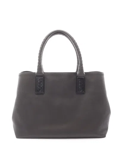 Pre-owned Bottega Veneta 2012-2026 Pvc Marco Polo Tote Bag In Black