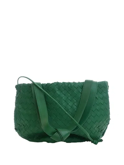 Pre-owned Bottega Veneta 2012-2026 Small Nappa Intrecciato Bulb Satchel In Green