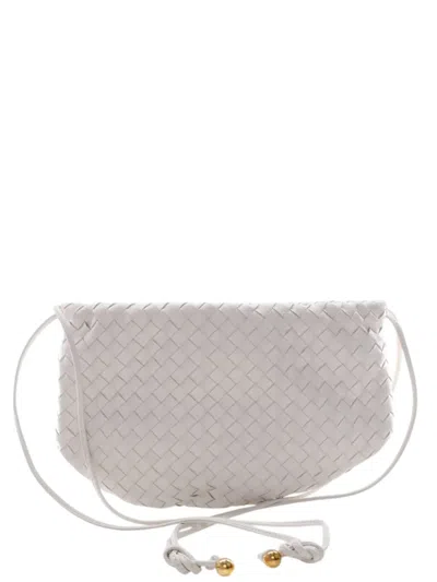 Pre-owned Bottega Veneta 2012-2026 Small Nappa Intrecciato Bulb Satchel In White