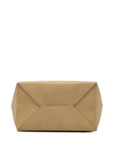 Pre-owned Bottega Veneta 2012-2026 Small Raw Paper Calfskin Tote Bag In Neutrals
