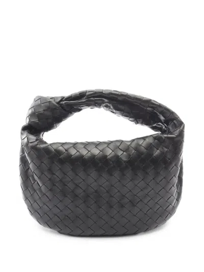 Pre-owned Bottega Veneta 2012-2026 Teen Nappa Intrecciato Jodie Hobo Bag In Black