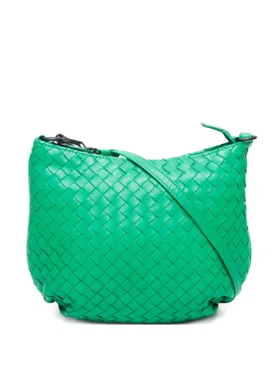 Pre-owned Bottega Veneta 2015-2024 Intrecciato Shoulder Bag In Green