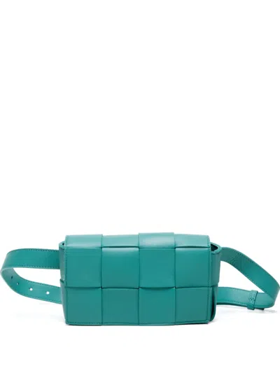 Pre-owned Bottega Veneta 2015-2024s Intrecciato Cassette Belt Bag In Green