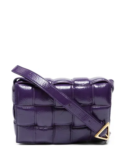 Pre-owned Bottega Veneta 2015s Padded Cassette Shoulder Bag In Purple