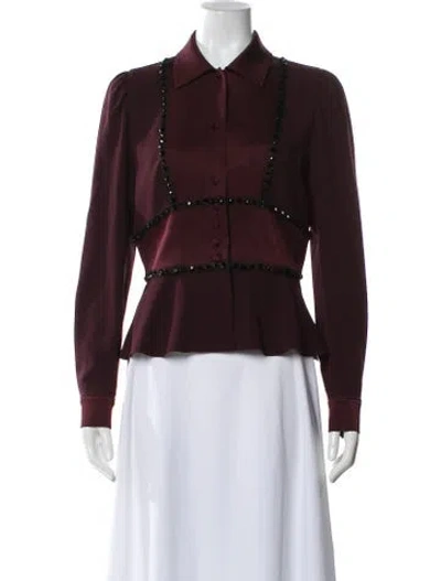 Pre-owned Bottega Veneta 2017 495335 Vczq0 Blouse In Burgundy