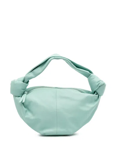 Pre-owned Bottega Veneta 2019-2025 Mini Calfskin Double Knot Bag Handbag In Blue