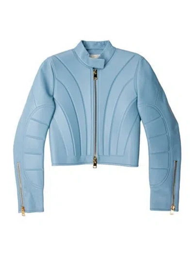 Pre-owned Bottega Veneta 2019 Leather Jacket In Blue