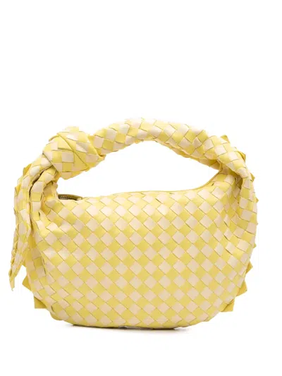 Pre-owned Bottega Veneta 2020-2025 Small Bicolor Nappa Intrecciato Dragon Jodie Hobo Bag