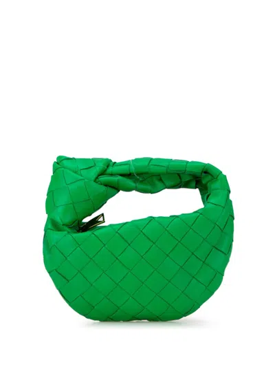 Pre-owned Bottega Veneta 2020 Candy Nappa Intrecciato Jodie Handbag In Green
