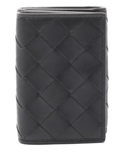 Pre-owned Bottega Veneta 2020 Intrecciato Tiny Wallet In Black