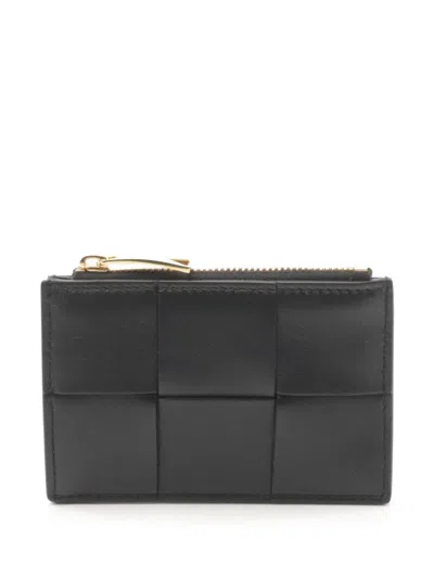 Pre-owned Bottega Veneta 2020 Maxi Intrecciato Wallet In 黑色