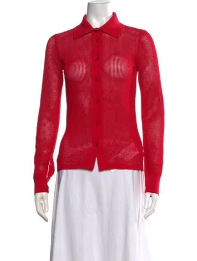 Pre-owned Bottega Veneta 2020 Nylon Sweater W/ Tags In Red