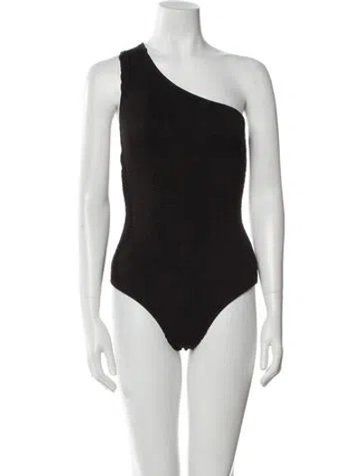 Pre-owned Bottega Veneta 2020 One-shoulder Bodysuit In Black