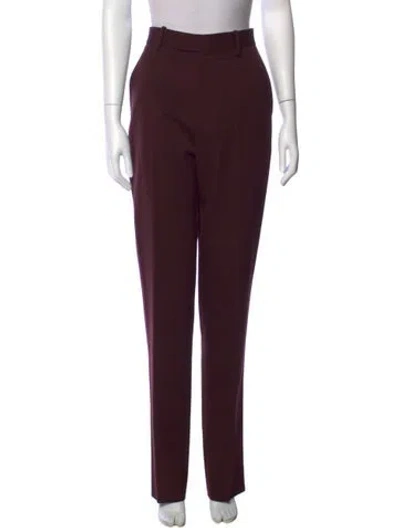 Pre-owned Bottega Veneta 2020 Straight Leg Pants In Burgundy