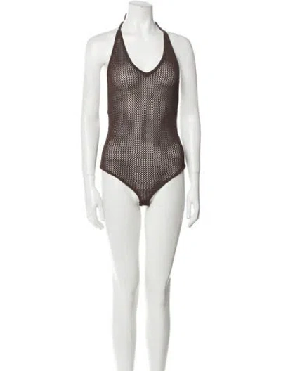 Pre-owned Bottega Veneta 2020 V-neck Bodysuit In Brown