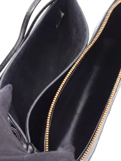Pre-owned Bottega Veneta 2020s Andiamo Debossed-logo Shoulder Bag In Black