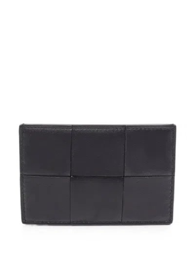 Pre-owned Bottega Veneta 2020s Cassette Card Case In Black