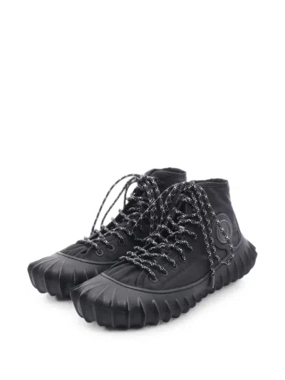 Pre-owned Bottega Veneta 2020s Denver High-top Sneakers In Black
