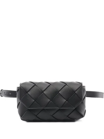Pre-owned Bottega Veneta 2020s Diago Leather Belt Bag In Black