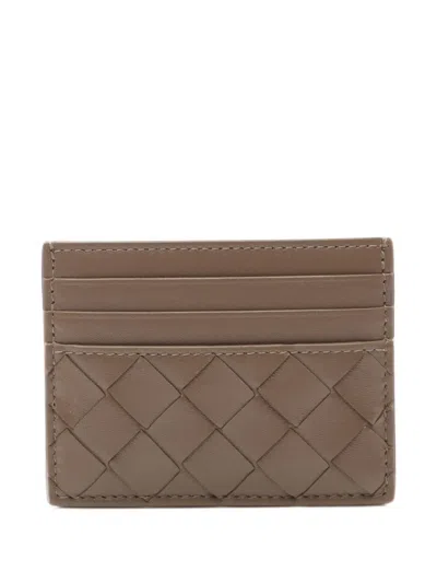 Pre-owned Bottega Veneta 2020s Intrecciato Card Case In Brown